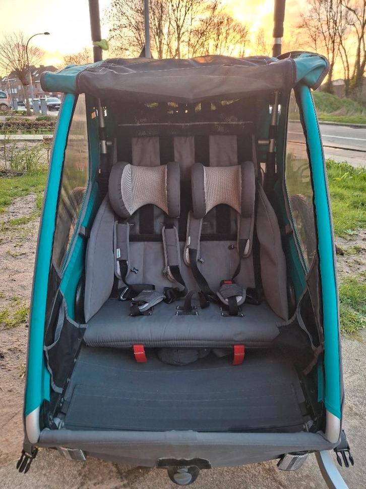 Qeridoo fietskar, Fietsen en Brommers, Fietsaccessoires | Aanhangwagens en Karren, Gebruikt, Kinderkar, Ophalen