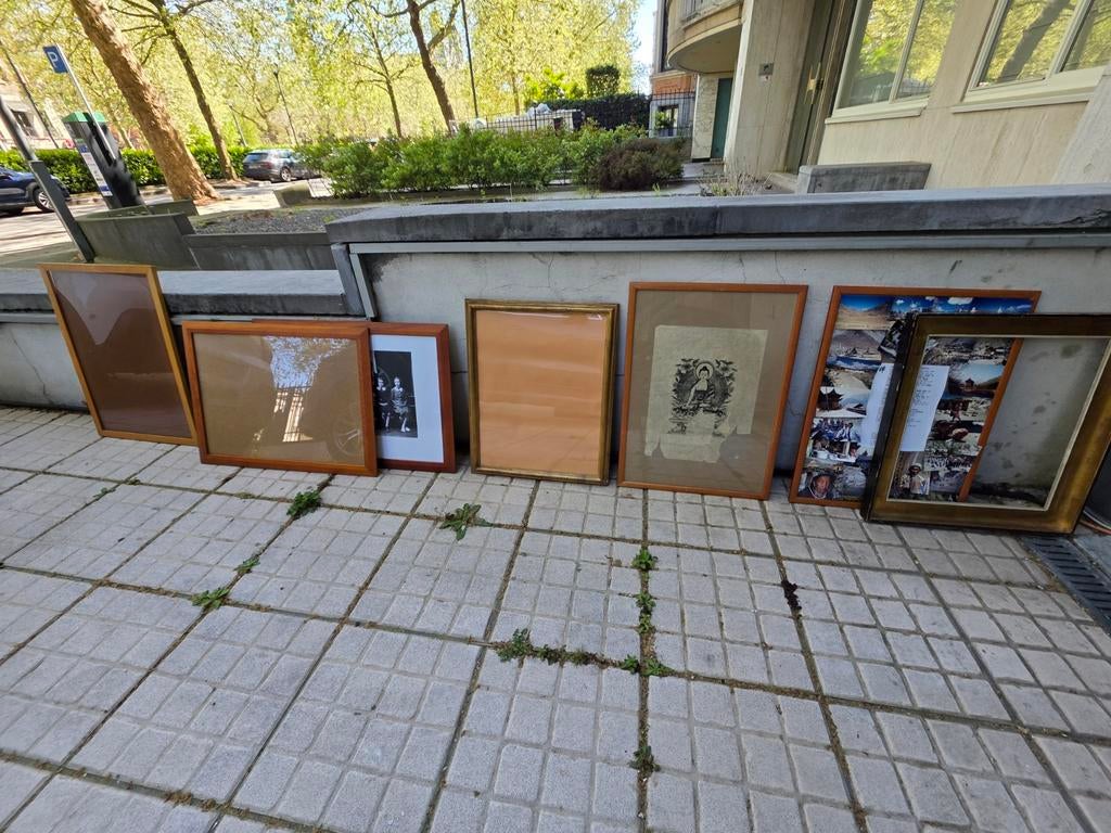 Lot de 7 cadres en bois, Enlèvement, Bois