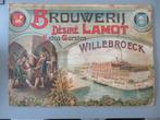 Reclamebord Brouwerij Désiré Lamot - Rypers Willebroek 1907, Verzamelen, Ophalen of Verzenden, Zo goed als nieuw, Reclamebord, Plaat of Schild