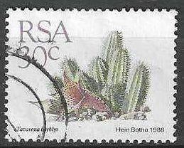 Afrique du Sud 1988 - Yvert 668 - Succulentes fleuries (ST), Timbres & Monnaies, Timbres | Afrique, Affranchi, Afrique du Sud