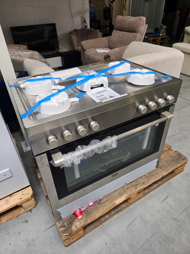 Promo. Beko GM 15120 DA PR
Cuisinière à gaz autoportante (90, Enlèvement ou Envoi, 5 zones de cuisson ou plus, Info@retech9.be