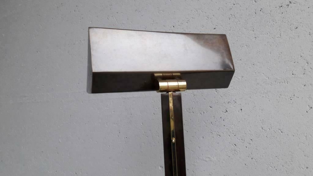 Retro messing vloerlamp brass floorlamp, Ophalen, Gebruikt, Metaal, 150 tot 200 cm