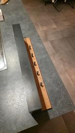 Moderne Kapstok Zwart Staal & Hout - 75 cm, Enlèvement, Comme neuf, Métal, Portemanteau mural