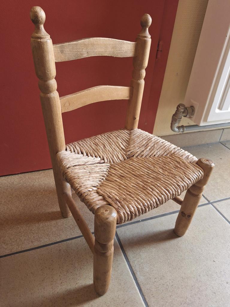 chaise enfant bois et osier - dès le plus jeune âge, Enlèvement, Utilisé