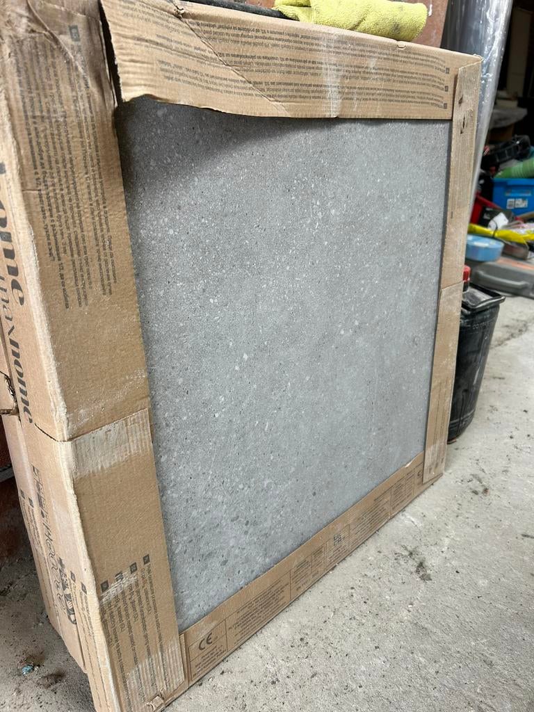 Betonlook tegens - grijs / 7.2m2 (nieuw), Ophalen, Zo goed als nieuw