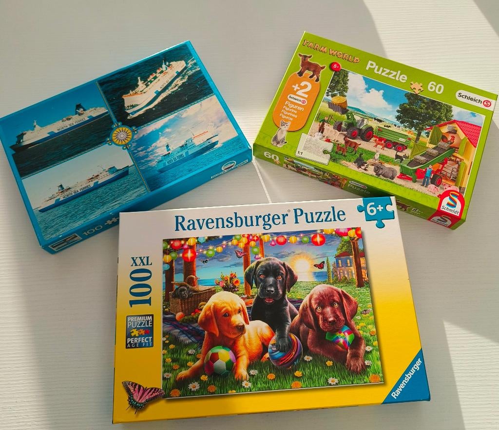 Puzzels 60-100 stukjes, Hobby en Vrije tijd, Ophalen of Verzenden, Minder dan 500 stukjes, Gebruikt, Legpuzzel