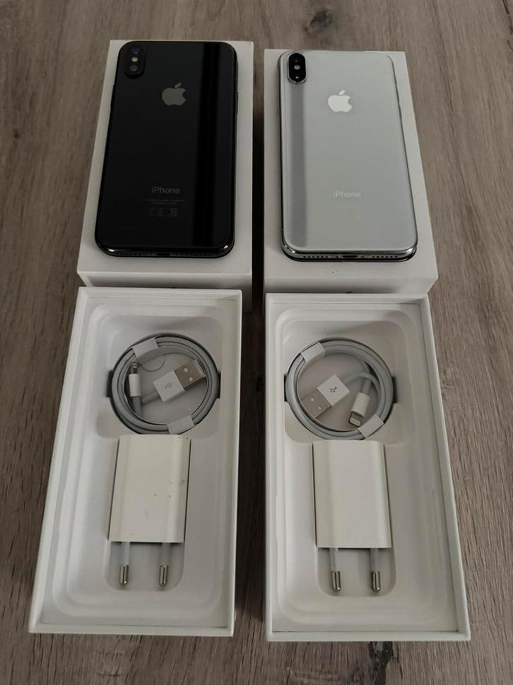 2X Iphone 10 ( 64 GB + 256GB ) Samen 200€, Telecommunicatie, Mobiele telefoons | Toebehoren en Onderdelen, Zo goed als nieuw, Ophalen