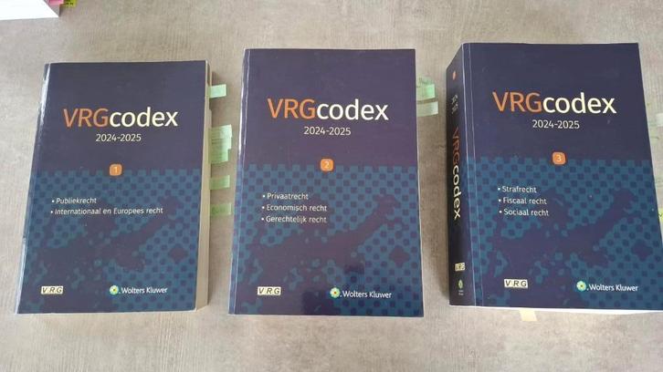VRG codex 2024-2025 Deel 1 2 3, Livres, Livres d'étude & Cours, Comme neuf, Enlèvement ou Envoi