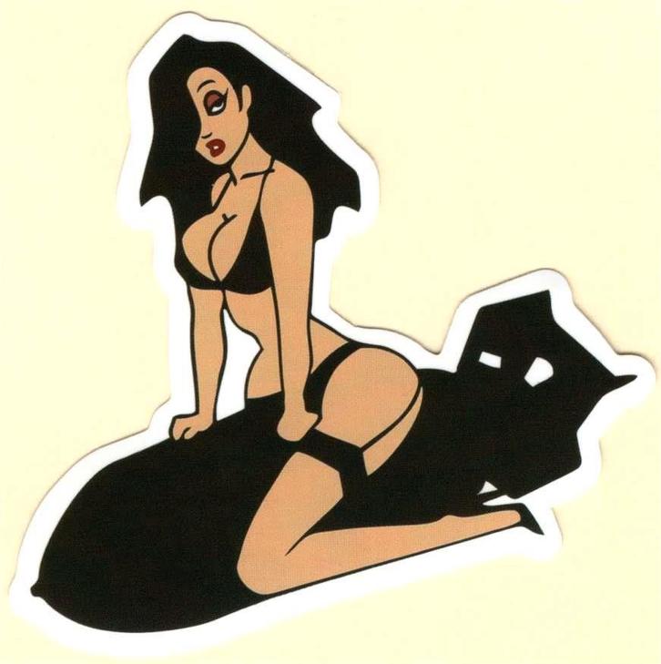 Pin Up Girl sticker #181, Verzamelen, Stickers, Nieuw, Verzenden