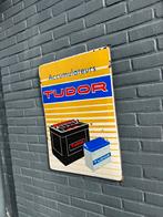 TUDOR Accus oud emaille reclamebord, Ophalen of Verzenden, Gebruikt, Reclamebord