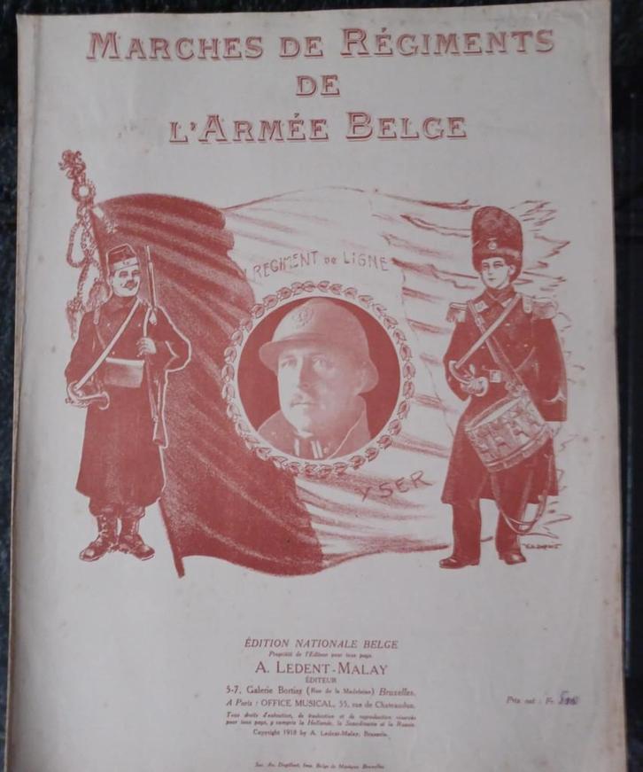 Marches de régiments de l'armée belge 4è régiment de Ligne, Musique & Instruments, Partitions, Utilisé, Piano, Enlèvement