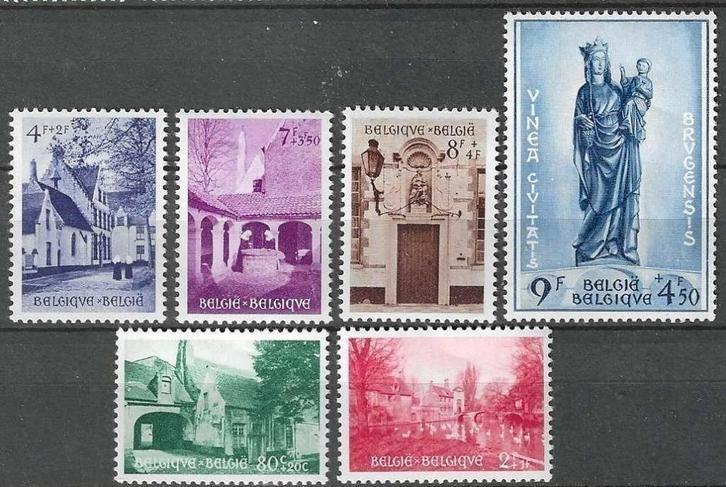 Belgie 1954 - Yvert/OBP 946-951 - Begijnhof van Brugge (PF), Postzegels en Munten, Postzegels | Europa | België, Postfris, Postfris