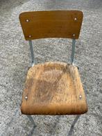 9 oude kantine stoelen, Ophalen, Gebruikt, Bruin, Vijf, Zes of meer stoelen