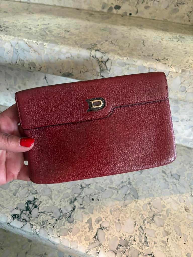DELVAUX pochette portemonnee kleur rosso, Enlèvement ou Envoi, Comme neuf, Rouge, Cuir
