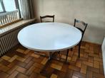 Witte vintage tafel met chromen stervoet, Ophalen