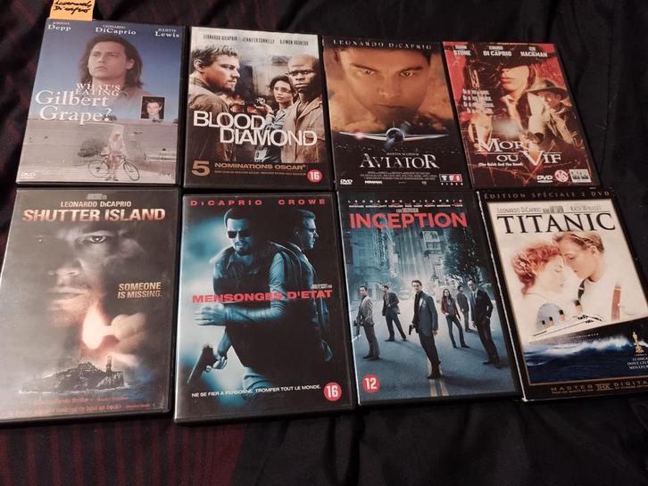 A vendre en DVD 8 films Leonardo DiCaprio, CD & DVD, DVD | Action, Comme neuf, Action, À partir de 9 ans, Enlèvement ou Envoi