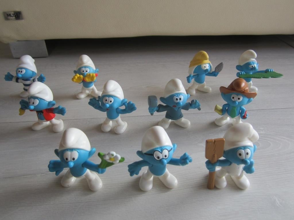Lot de 11 schtroumpfs, Verzamelen, Smurfen, Zo goed als nieuw, Poppetje, Figuurtje of Knuffel, Verschillende Smurfen, Ophalen of Verzenden