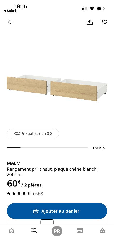MALM rangement sous lit, Maison & Meubles, Neuf, Autres dimensions, Enlèvement, Autres matériaux