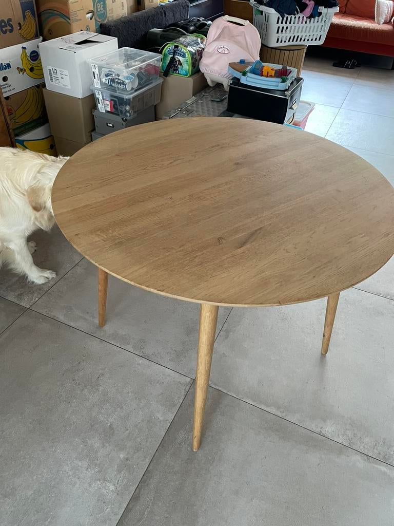 Ronde eettafel, Huis en Inrichting, Ophalen, Gebruikt, Vier personen, Rond