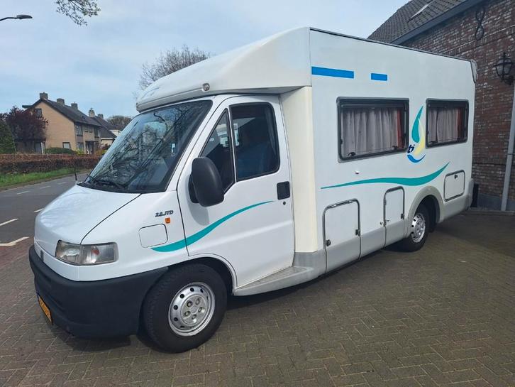 Camper, mobile home, Caravans en Kamperen, Mobilhomes, Particulier, tot en met 4, Half-integraal, Fiat, Fiat, Diesel, Handgeschakeld