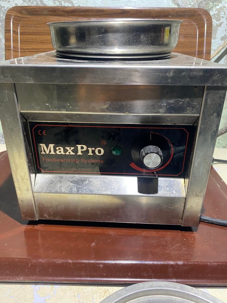 MaxPro bain marie foodwarmer 1-pot inox 250W, Ophalen, Gebruikt, Overige typen