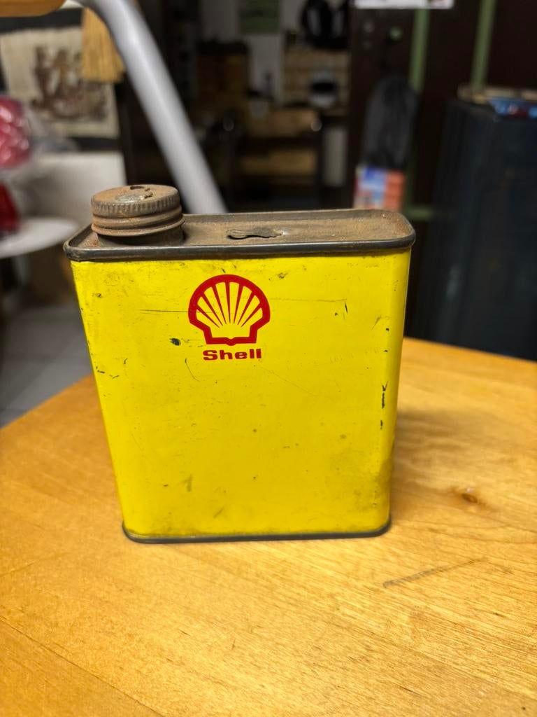 Klein oud origineel Shell olie busje, Verzamelen, Ophalen of Verzenden, Gebruikt