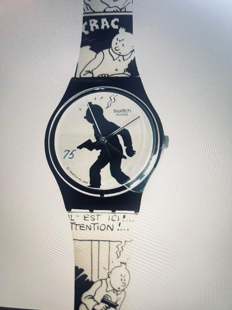 Swatch Homme Special JOYEUX ANNIVERSAIRE TINTIN, Bijoux, Sacs & Beauté, Montres | Hommes, Neuf, Montre-bracelet, Swatch, Autres matériaux