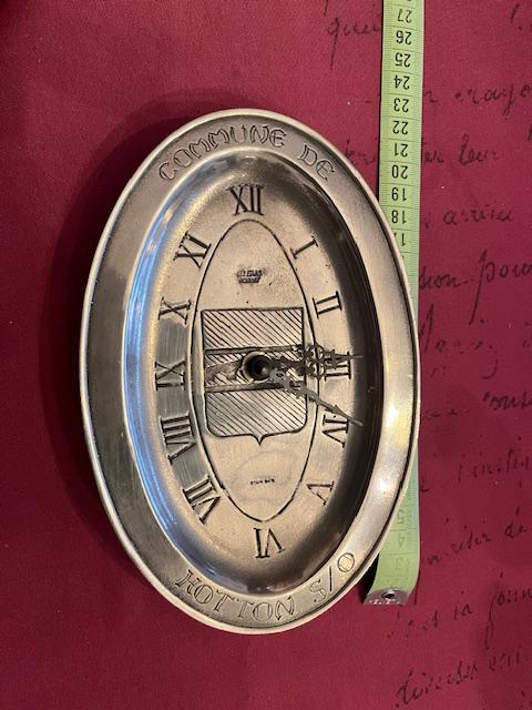 Klok Tin, Antiek en Kunst, Antiek | Tin, Ophalen of Verzenden