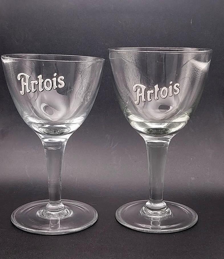 2 prachtige verschillende geëmailleerde ARTOIS kelken, Ophalen of Verzenden, Stella Artois