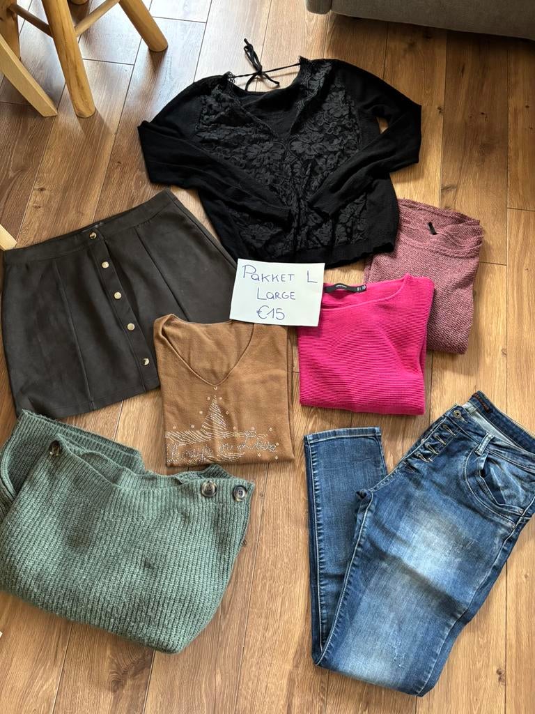 Kledingpakketten dames LARGE, Vêtements | Femmes, Packs de vêtements pour femmes, Enlèvement ou Envoi, Porté, Taille 42/44 (L)