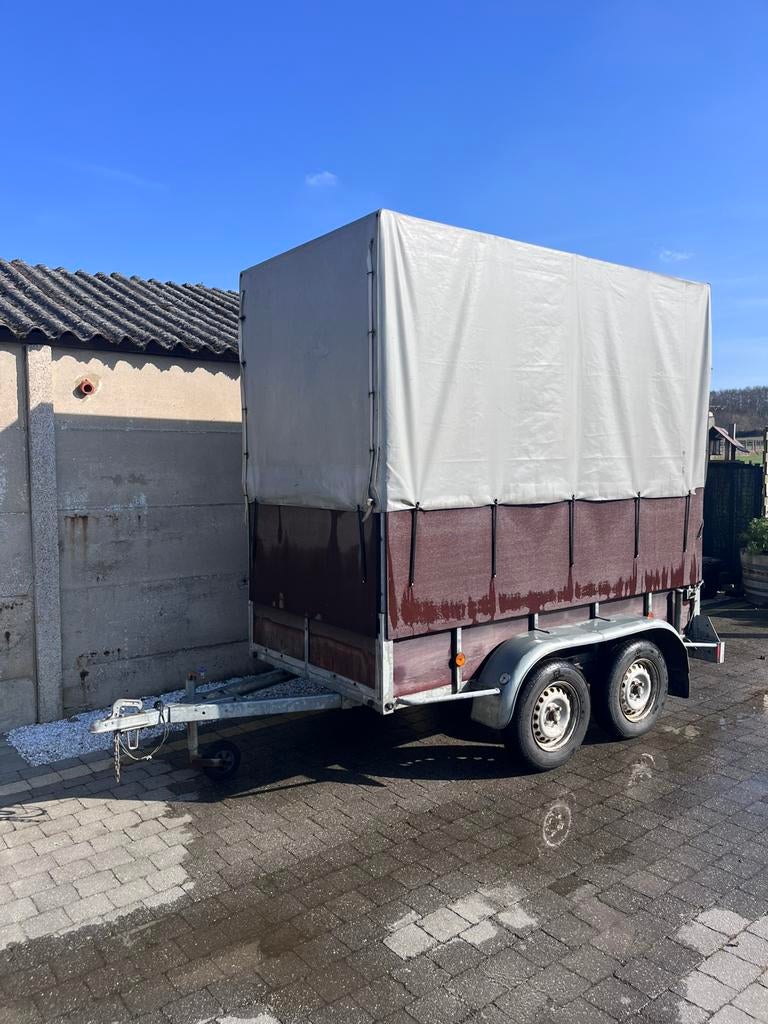 Verhoogde dubbelas, Auto diversen, Aanhangers en Bagagewagens, Ophalen, Gebruikt