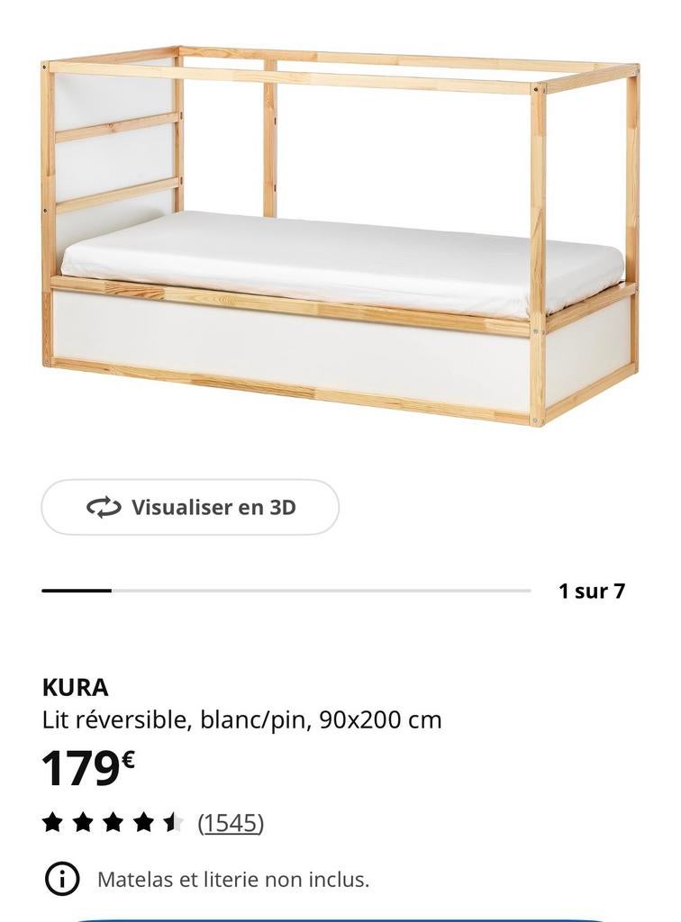 A vendre lit Ikea, Enlèvement, Utilisé, Autres types
