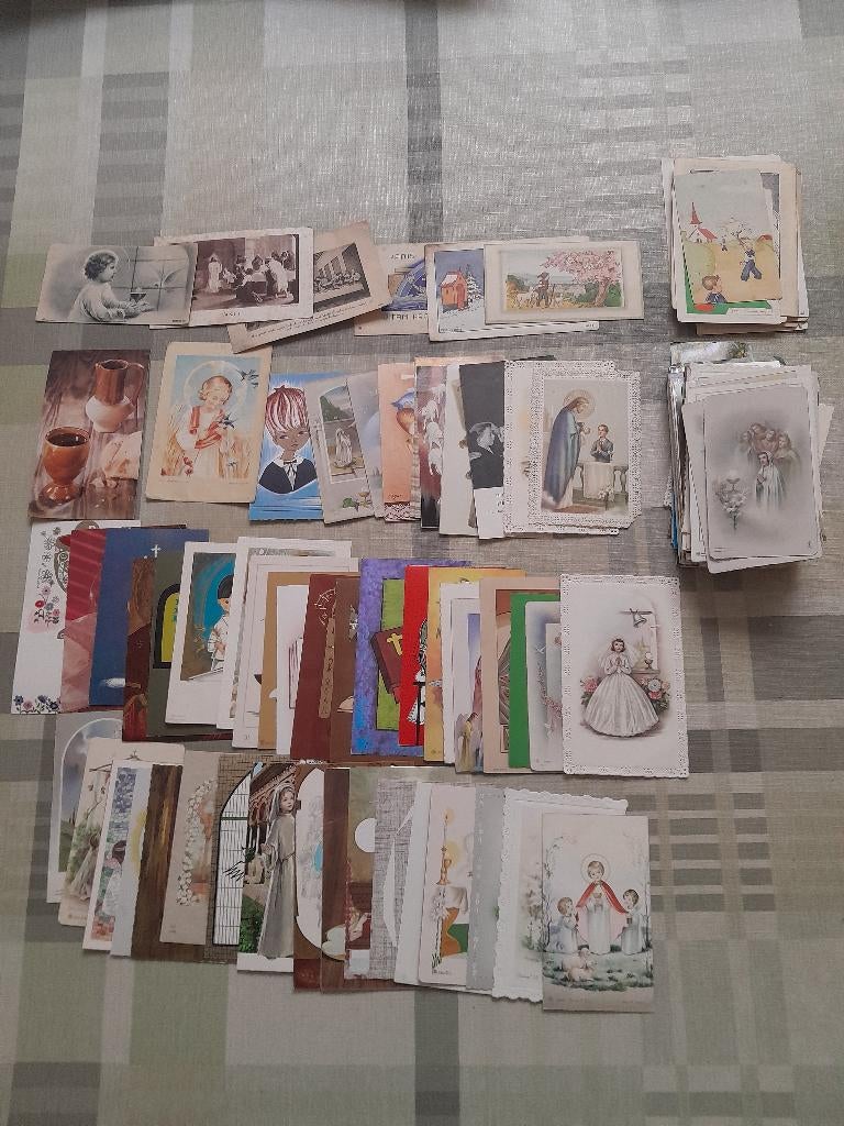 oude communiekaartjes, Ophalen, Gebruikt, Kind, Prent