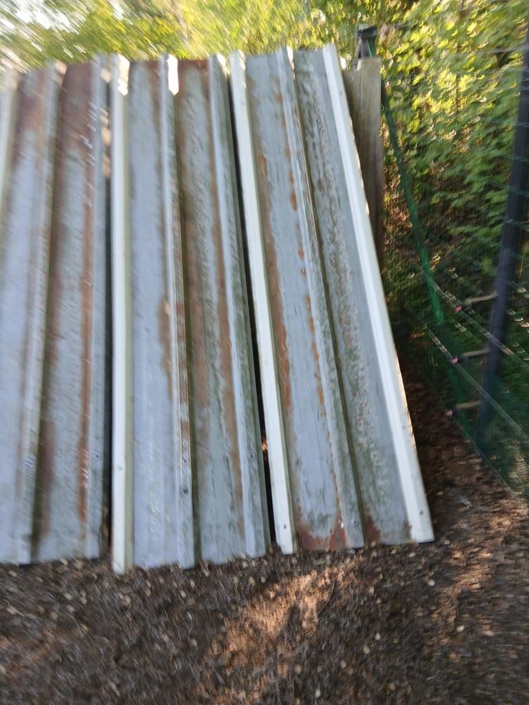 Ijzeren dakplaten., Ophalen