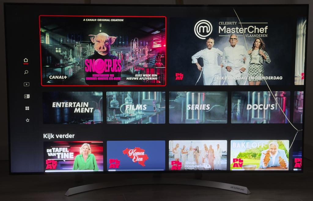 LG 55inch SCHERM STUK!, Ophalen, Gebruikt, LCD, 120 Hz