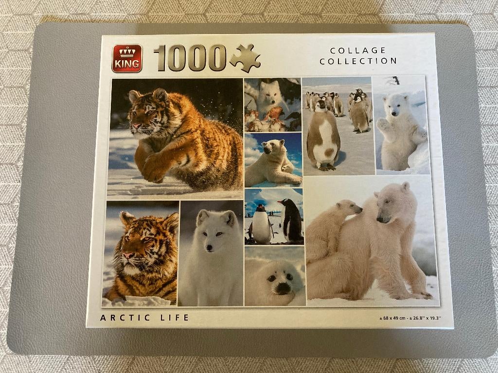 Puzzel 'Arctic Life', merk : King, 1000 stukjes (compleet), Ophalen of Verzenden, 500 t/m 1500 stukjes, Zo goed als nieuw, Legpuzzel