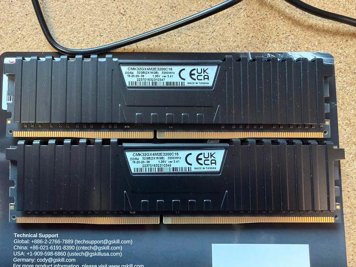 32GB Ram DDR4 3200Mhz, Informatique & Logiciels, Mémoire RAM, Comme neuf, Desktop, 16 GB, DDR4, Enlèvement ou Envoi