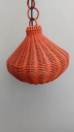 Vintage hanglamp 1972 Materiaal riet Kleur oranje, Ophalen