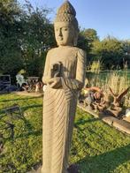 GRAND BOUDDHA DEBOUT EN PIERRE NATURELLE (2 mètres ), Enlèvement, Comme neuf, Pierre, Bouddha