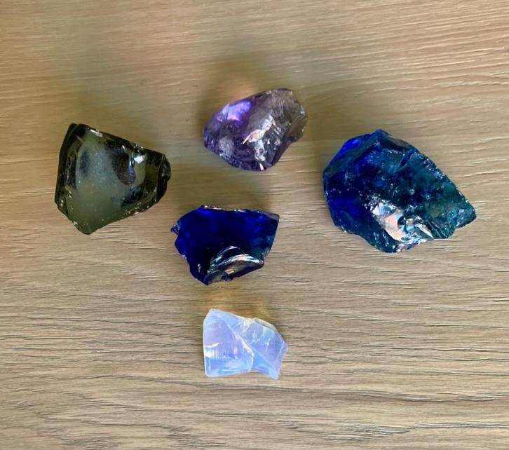 Te koop 100% originele Andara kristallen 5 stuks., Antiek en Kunst, Antiek | Glaswerk en Kristal, Ophalen