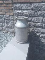 Grote oude aluminium melkkan met draagbaar / 20 liter, Antiek en Kunst, Curiosa en Brocante, Ophalen