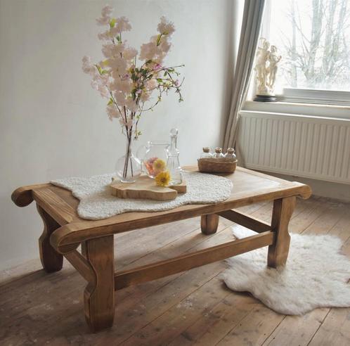 Table basse en bois naturel, Maison & Meubles, Tables | Tables de salon, Comme neuf, Enlèvement ou Envoi