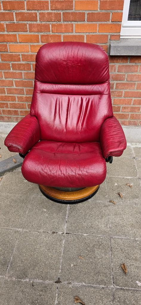 2 Fauteuils Relax stressless + 2 reposes pieds, Huis en Inrichting, Fauteuils, Gebruikt, Ophalen