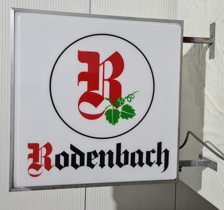 Rodenbach dubbelzijdige lichtbak, lichtreclame , Serenari, Verzamelen, Biermerken, Gebruikt, Reclamebord, Plaat of Schild, Ophalen of Verzenden