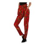 Pantalon rouge avec motif imprimé amusant S/M, Vêtements | Femmes, Culottes & Pantalons, Taille 36 (S), Longs, Envoi, Neuf