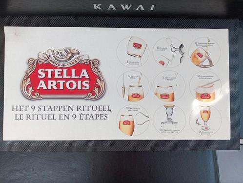 Stella Artois toogmat onderlegger druipmat barmat Stella, Verzamelen, Biermerken, Zo goed als nieuw, Reclamebord, Plaat of Schild