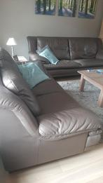 bruine lederen salon Natuzzi, Ophalen, Gebruikt