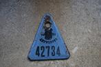 OUD GEËMAILLEERD FIETSPLAATJE. ANTWERPEN 1932, Ophalen of Verzenden
