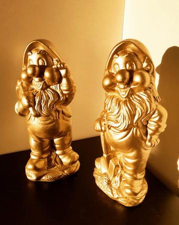 twee kabouterbeeldjes (+- 28 cm hoogte) uit plaaster., Enlèvement, Neuf