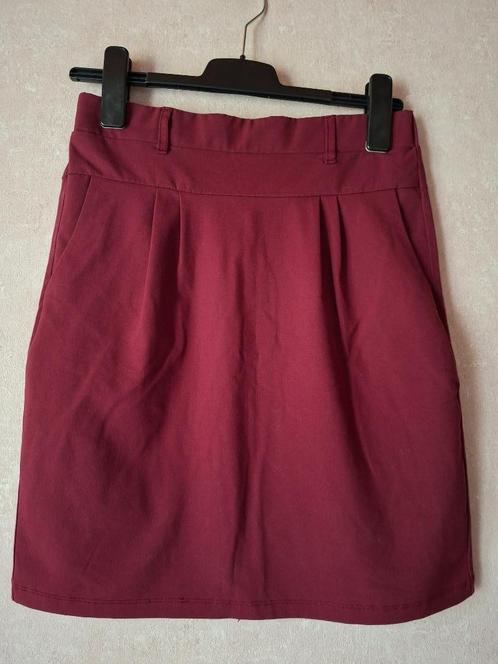 Kaffe Jillian Bordeaux Rode Rok - Maat 36, Kleding | Dames, Rokken, Gedragen, Maat 36 (S), Knielengte, Ophalen of Verzenden